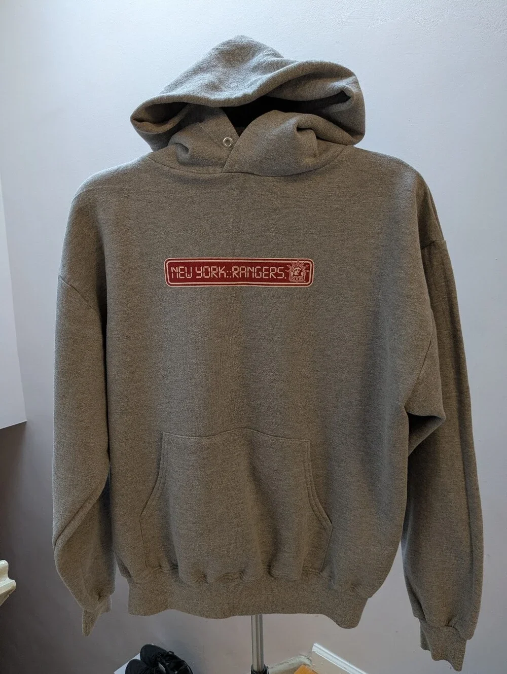 New York Rangers Grey Hoodie Size L